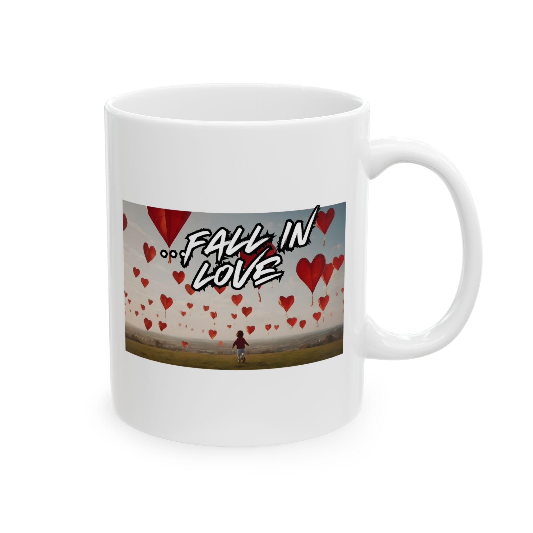Motivational Travel Ceramic Mug – "...fall in love" Cup (11oz, 15oz)