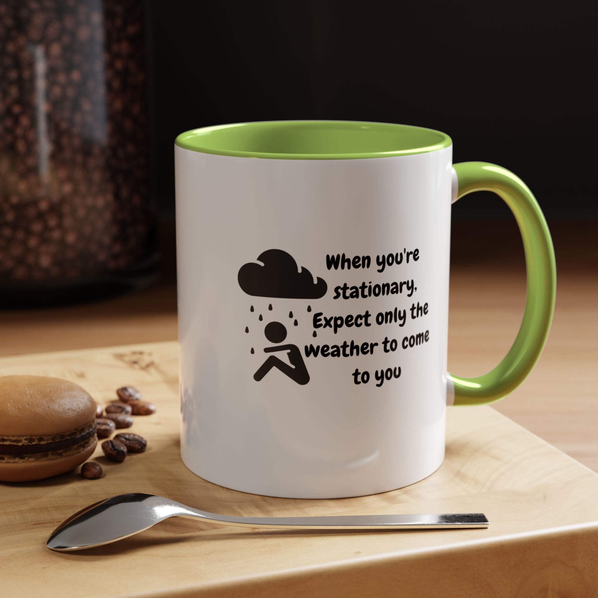Motivational Travel Ceramic Mug — "When You're Stationary..." Accent Mug